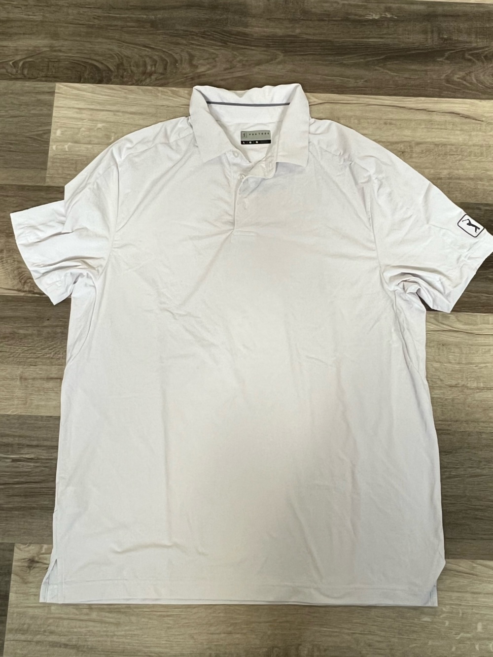 PGA Tour Light White Short-Sleeve Polo